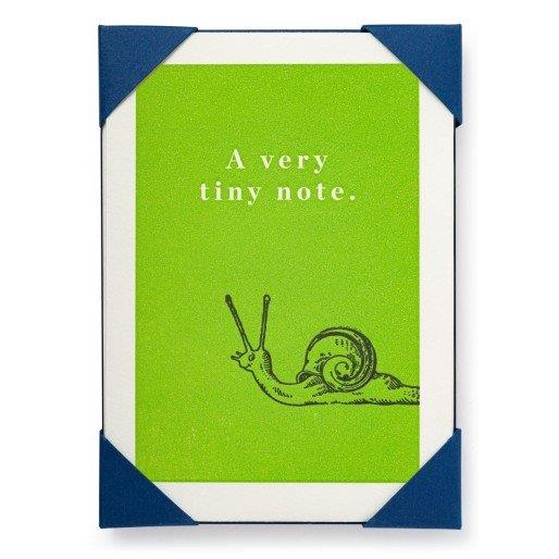 Snail -  A Very Tiny Note - 5 Letterpress Notecards & Envelopes - Jason Faulkner
