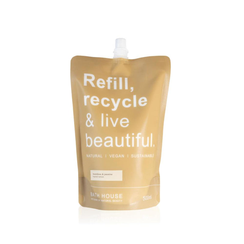 Bath House - Bamboo & Jasmine Refill Pouch - Soothing Hand Lotion 500ml