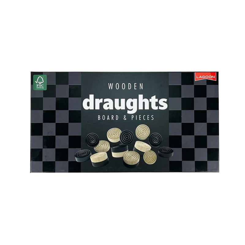 Draughts Set - Wooden Board & Pieces - Lagoon Group