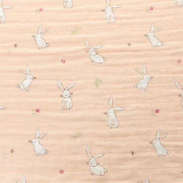 Muslins - Bunnies - Pastels - Pack of 3/70x70cms - Suitable From Birth - Ziggle