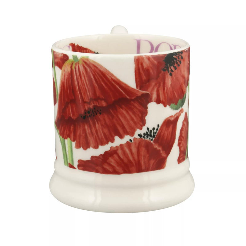 Emma Bridgewater - Half Pint Mug (300ml/1/2pt) - 9.3x8.2cms - Flowers - Red Poppy/Poppies