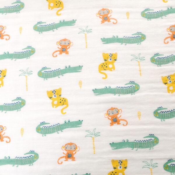 Muslins - Savanna Animals - Pack of 3/70x70cms - Suitable From Birth - Ziggle