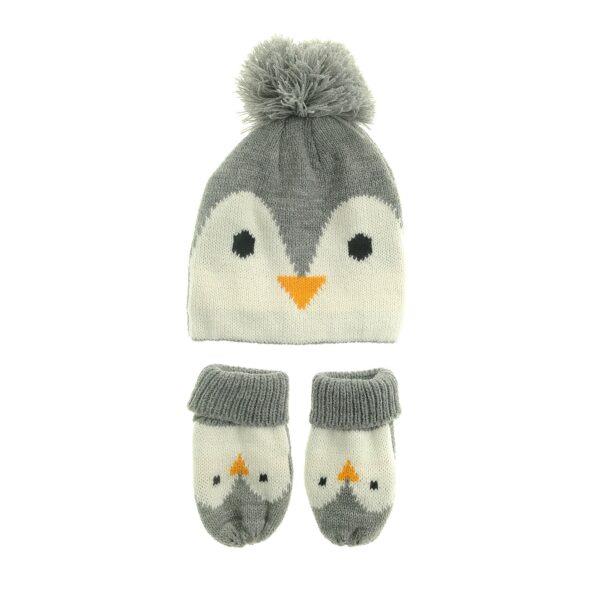 Baby Hat & Mittens Set - Penguin - 0-12 Months - Ziggle