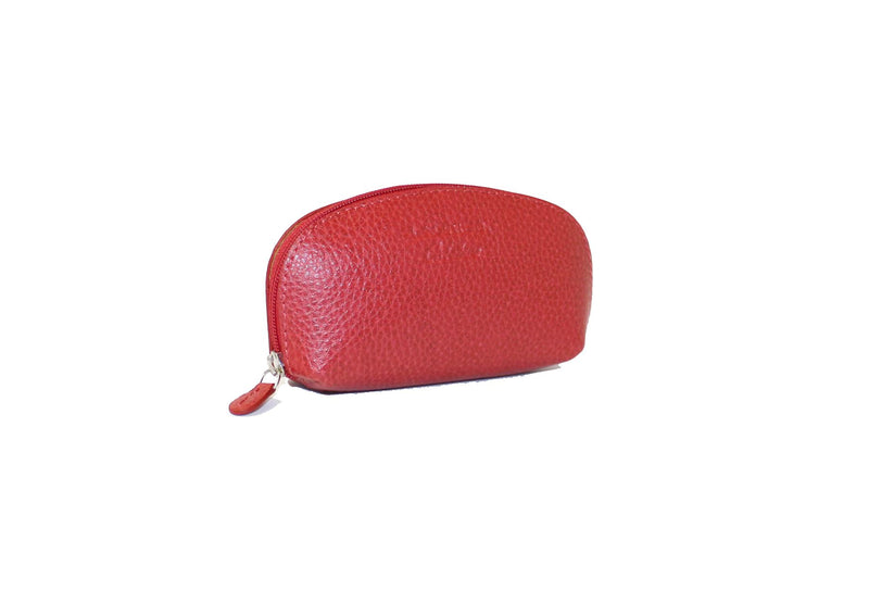 Spacious Small Change Leather Purse by Laurige - Various Colours - Red