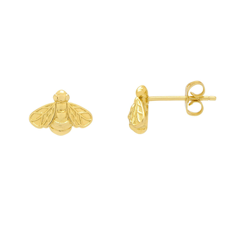 Bee Stud Earrings - Gold Plated - Estella Bartlett