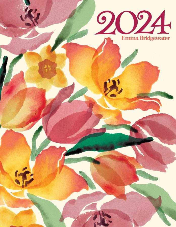 Emma Bridgewater - 2024 Week To View A5 Spiral Bound Engagement Diary - Golden Tulips