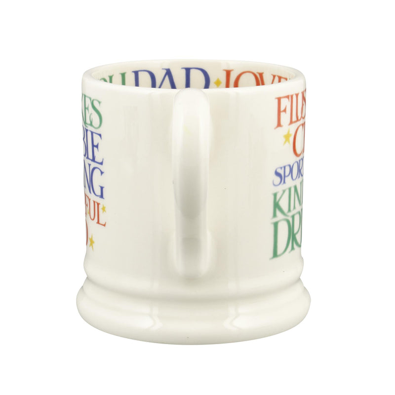 Emma Bridgewater - Half Pint Mug (300ml/1/2pt) - 9.3x8.2cms - Rainbow Toast - Wonderful Dad