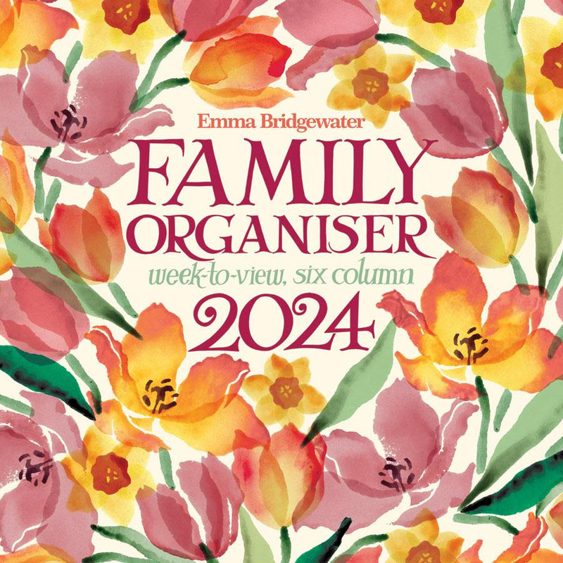 Emma Bridgewater - 2024 Week To View/6 Columns Wall Calendar - Tulips - Family Planner/Organiser