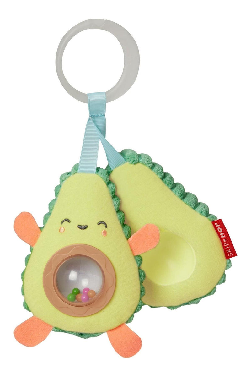 Hape - Avocado Clip On Pram/Stroller Rattle Baby Toy – Suitable From Birth
