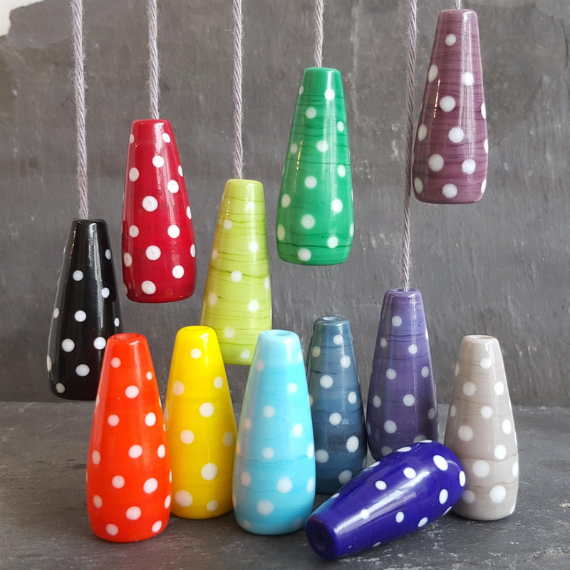 A Little Trinket - Handmade Lampwork - Light/Fan/Blind Pull - Polka Collection by Anna Tillman
