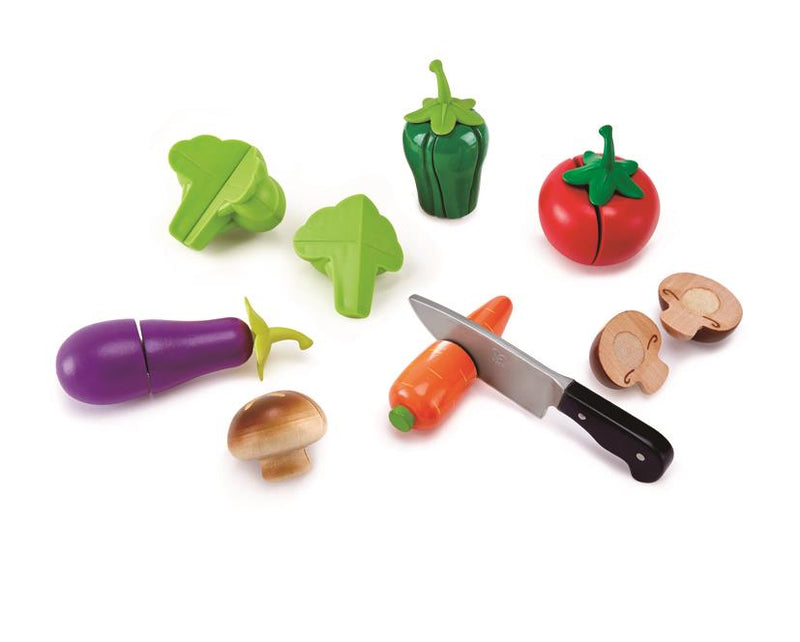 Hape - Garden Vegetables - Wooden Cooking Accessories - Pretend Play Food