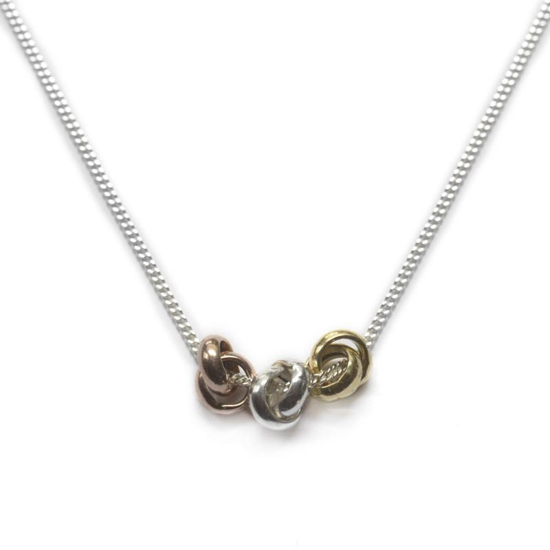 Sterling Silver - Three Knot Necklace - Tales From The Earth