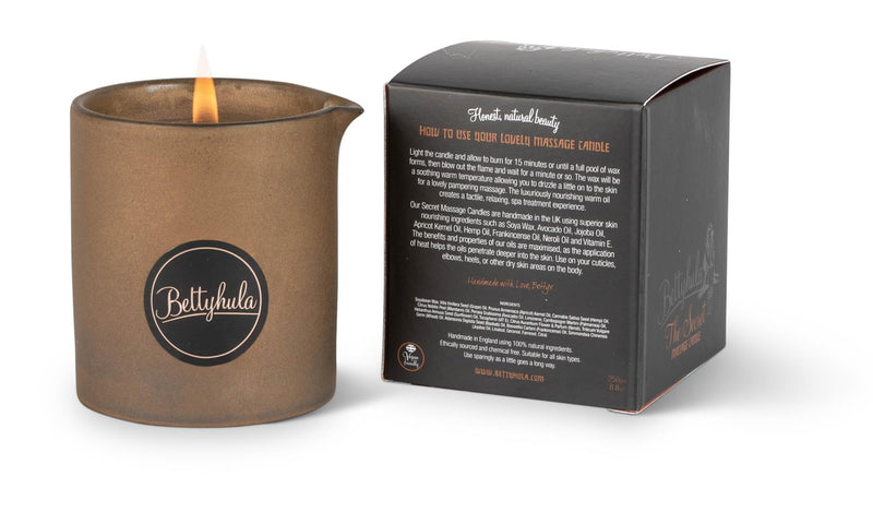 Bettyhula - The Secret Oil Massage Candle 250g - Vegan Friendly/Perfect for All Skin Types