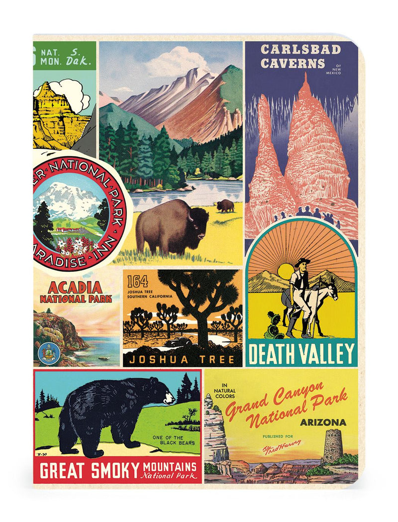 Cavallini - Set of 3 Mini Notebooks - American National Parks