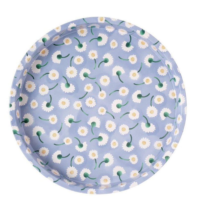 Emma Bridgewater - Blue With Spring Daisies - Deepwell Round Serving Tray - 30x30cms