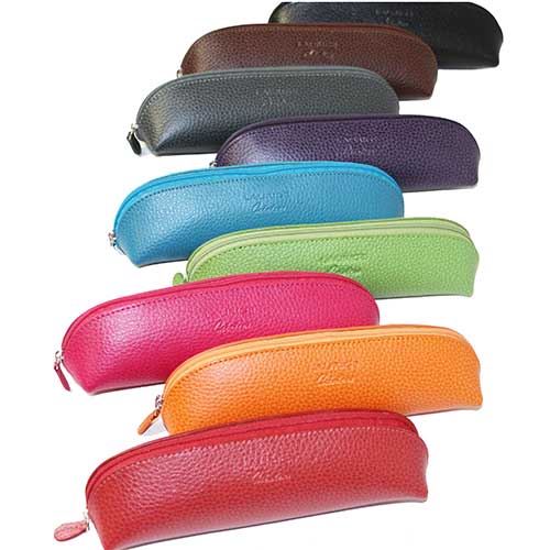 Leather Pencil/Spectacle/Make-Up Case by Laurige - Various Colours