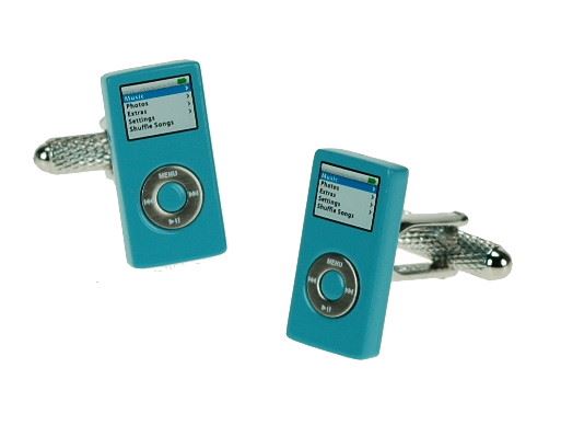 Novelty Cufflinks - Blue iPod - CK390 - Onyx Art