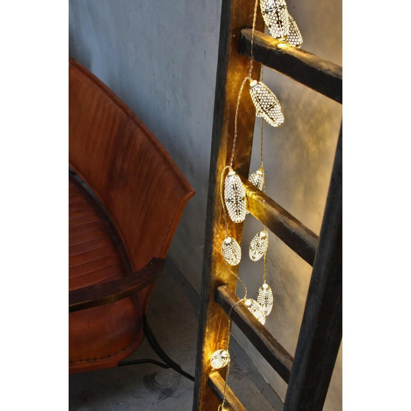 Silver Marrakesh - 16 LED Lanterns - Indoor/Outdoor Light Chain - Mains Powered
