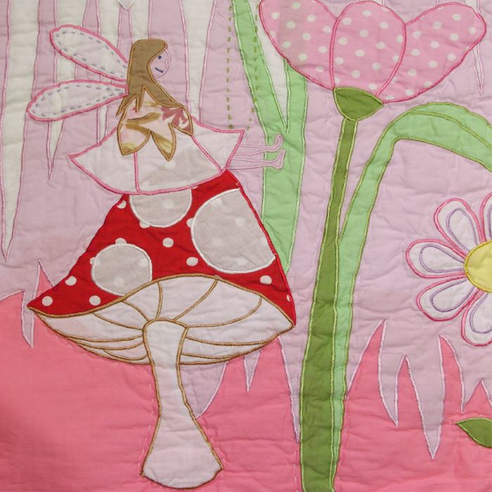100% Cotton Pocket Stitched Bed Quilt - Single - Fairies - Powell Craft