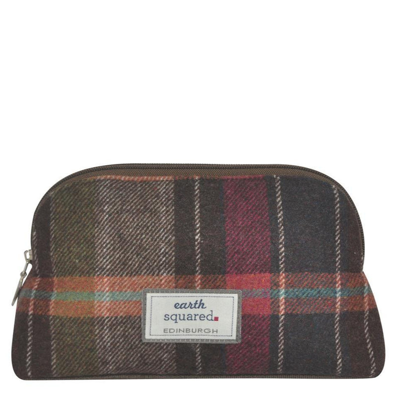 Earth Squared - Make-Up Bag - Tweed Wool - Pewter - 23x13x8cms