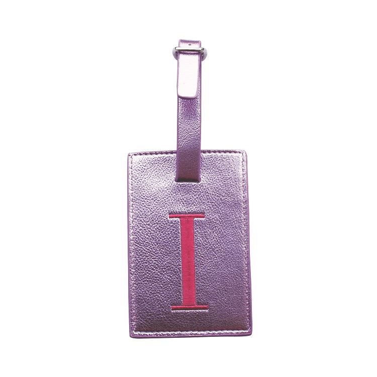 Bombay Duck - Monogrammed Metallic Embroidered Alphabet Luggage Tag - A to Z