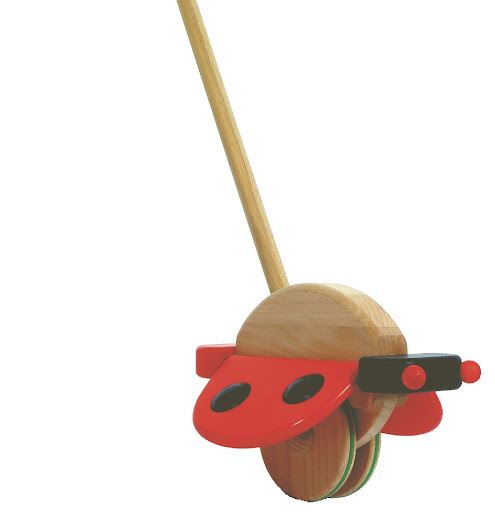 Push Along - Ladybird - Wooden Toys by Bajo