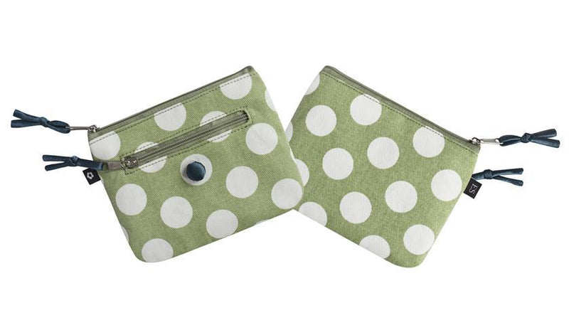 Earth Squared - Emily Purse - Canvas Spots - Green - 14x11cms