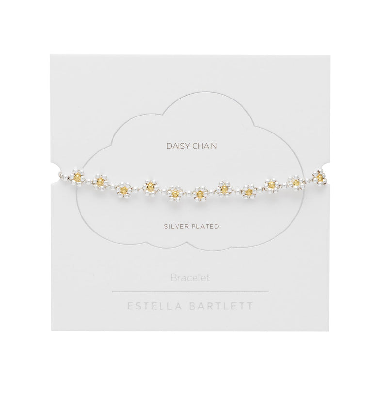 Daisy Chain Amelia Slider Bracelet - Silver & Gold Plated - Estella Bartlett