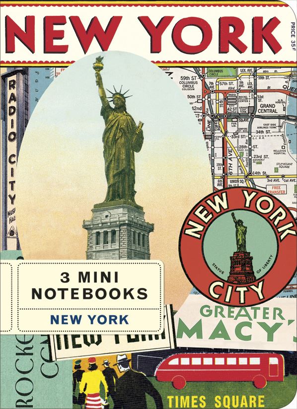 Cavallini - Set of 3 Mini Notebooks - New York