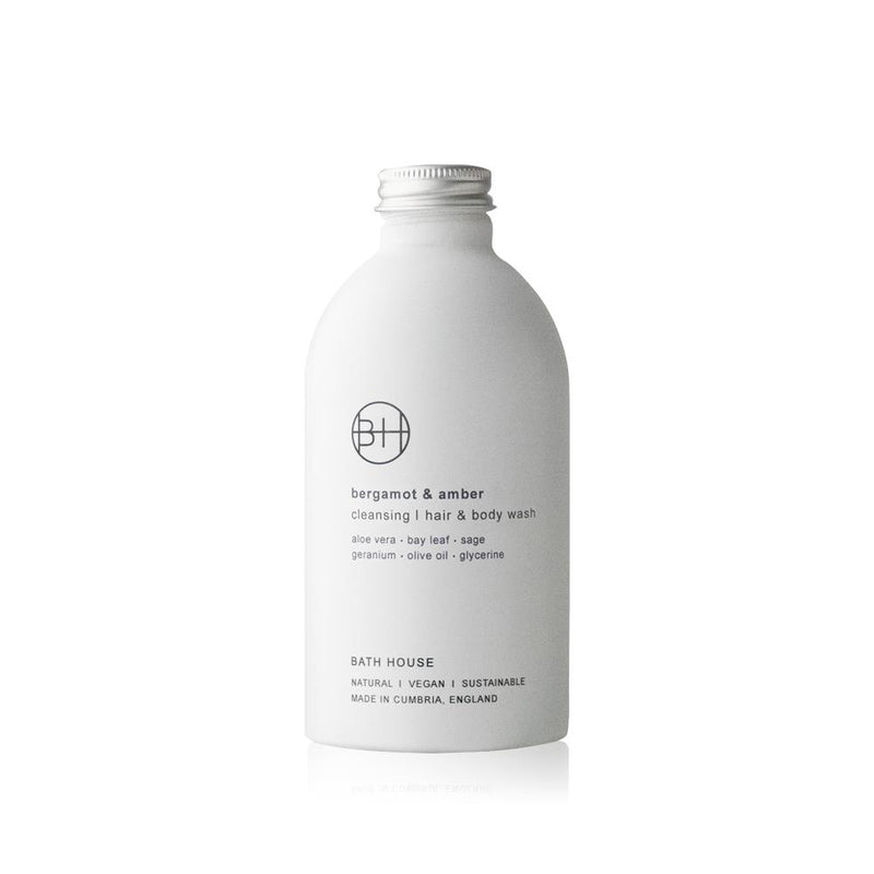Bath House - Bergamot & Amber - Cleansing Hair & Body Wash 300ml
