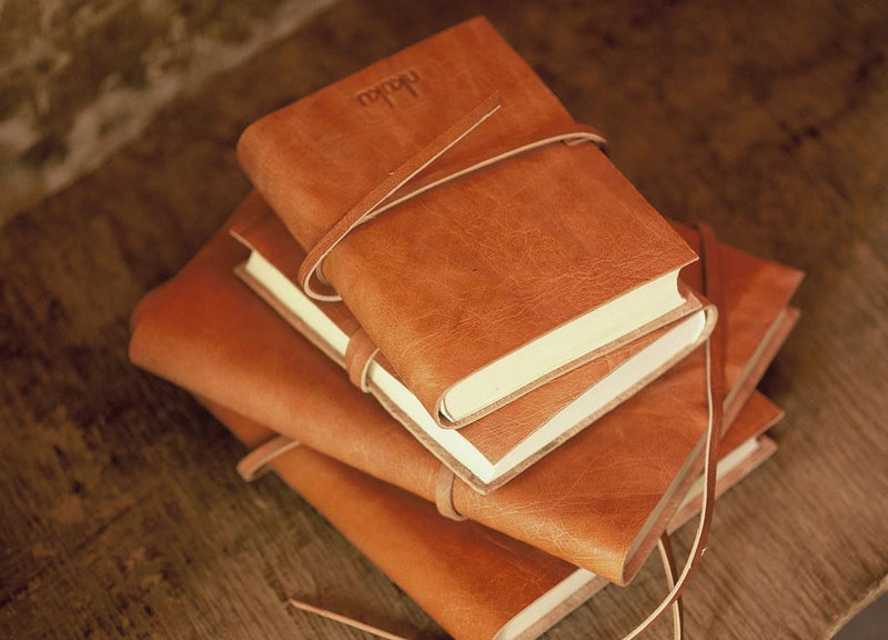 Rustic Leather Journal - Tan - Available in A5 or A6 - Nkuku