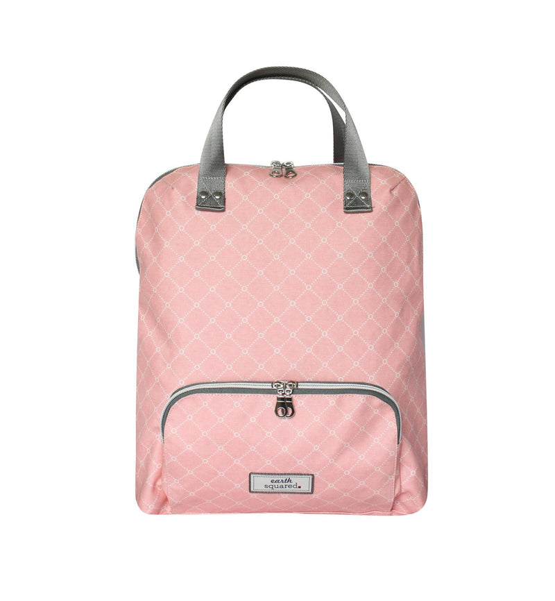Earth Squared - Oil Cloth Backpack - Sorbet Pink - 38x37.5x14cms