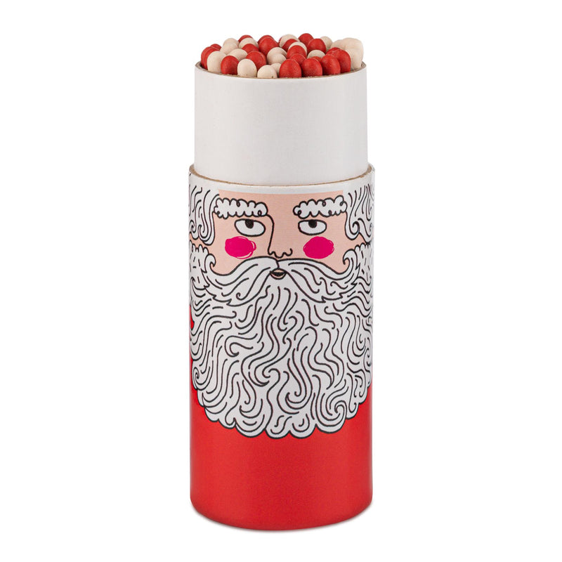 Father Christmas Match Cylinder (CM001) - 45 Luxury Safety Matches - Archivist