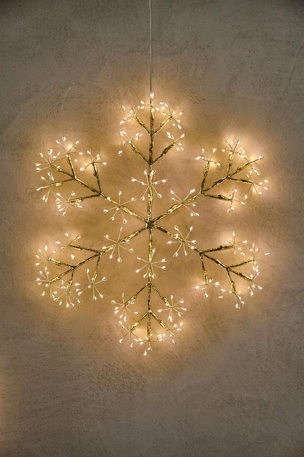 Silver Snowflake - Large - 288 LED lights/40cms Diameter - Indoor - Mains Operated