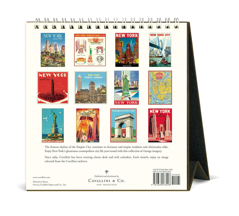 Cavallini - 2025 Desk Calendar - 6 x 6.5ins - New York City