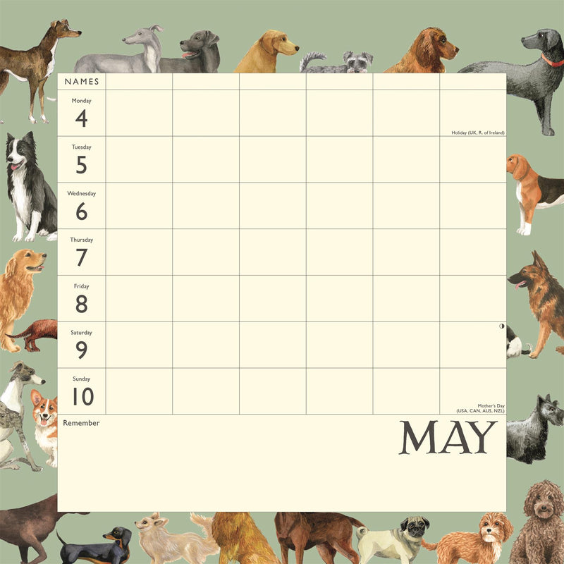 Emma Bridgewater - 2026 Family Wall Calendar - Week To View/6 Columns - Dogs, Dinners & Dates