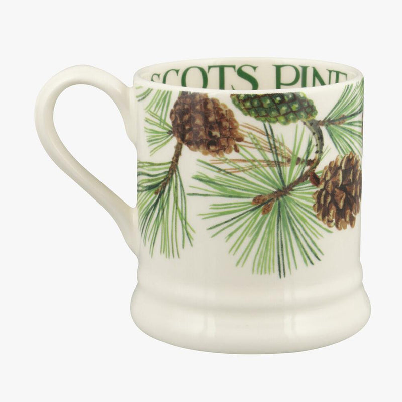 Emma Bridgewater - Half Pint Mug (300ml/1/2pt) - 9.3x8.2cms - Trees & Leaves - Scots Pine