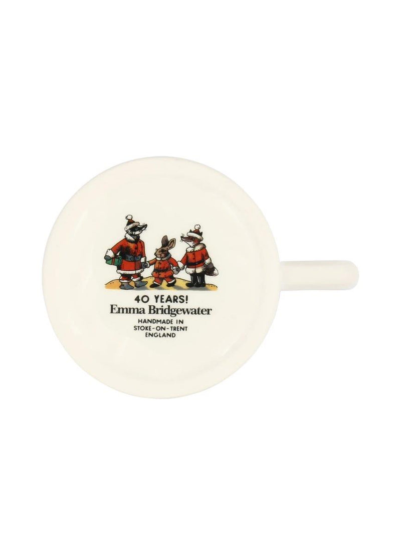 Emma Bridgewater - Half Pint Mug (300ml/1/2pt) - 9.3x8.2cms - Christmas Woodland Santa