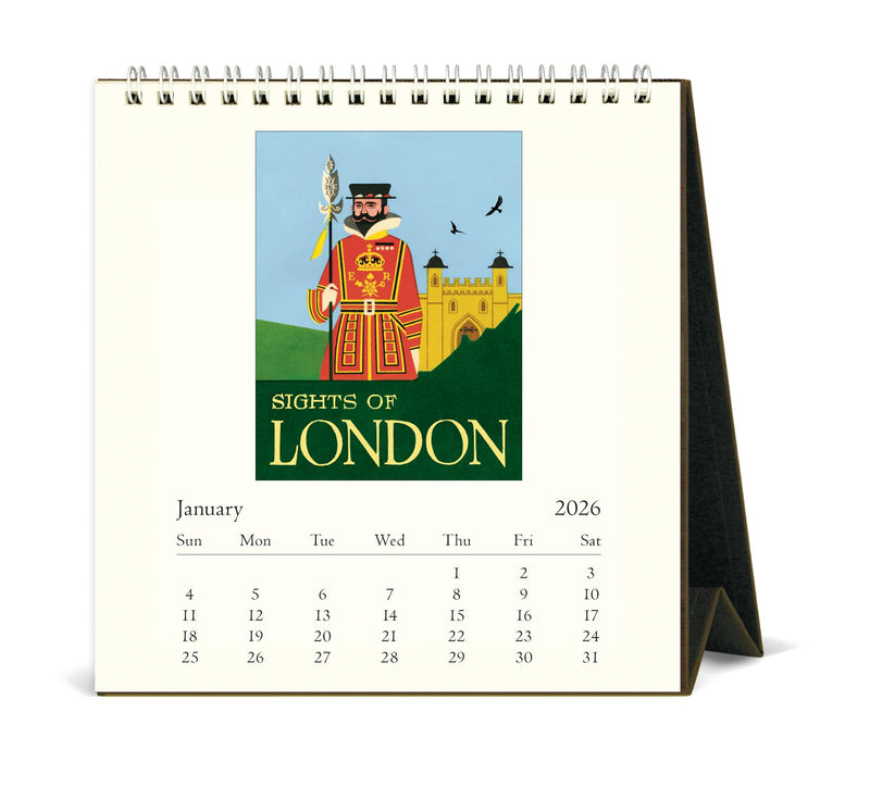 Cavallini - 2026 Desk Calendar - 6 x 6.5ins - London