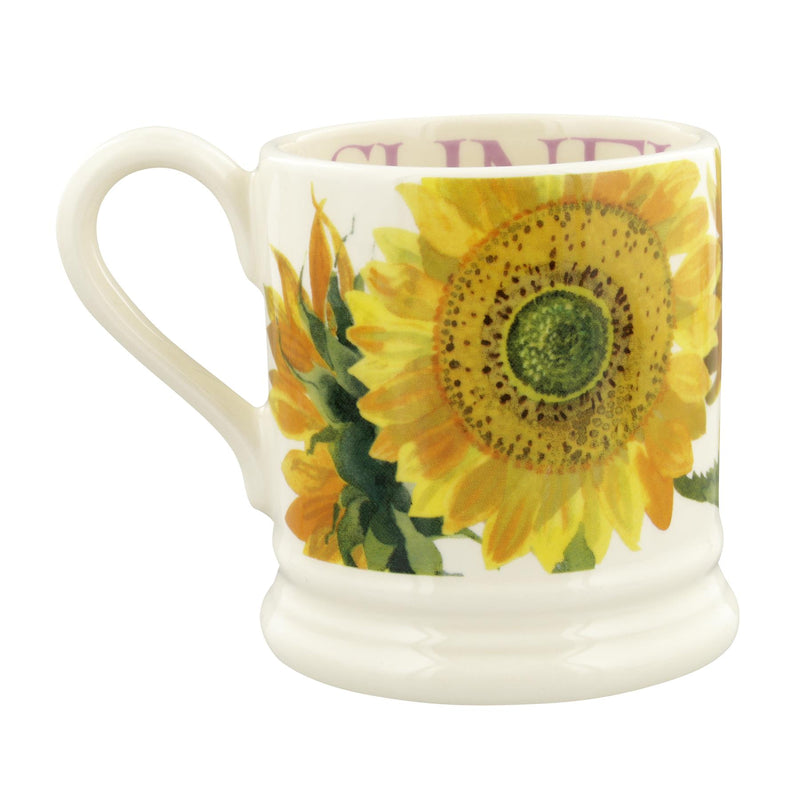 Emma Bridgewater - Half Pint Mug (300ml/1/2pt) - 9.3x8.2cms - Flowers - Sunflowers
