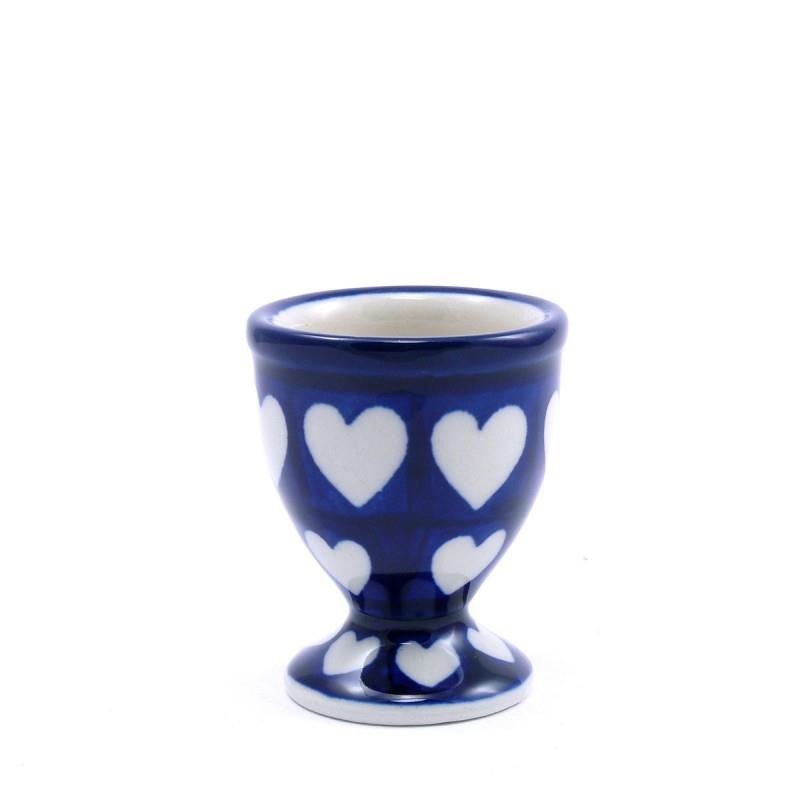 Egg Cup - Hearts - 0106-0375JX - Polish Pottery
