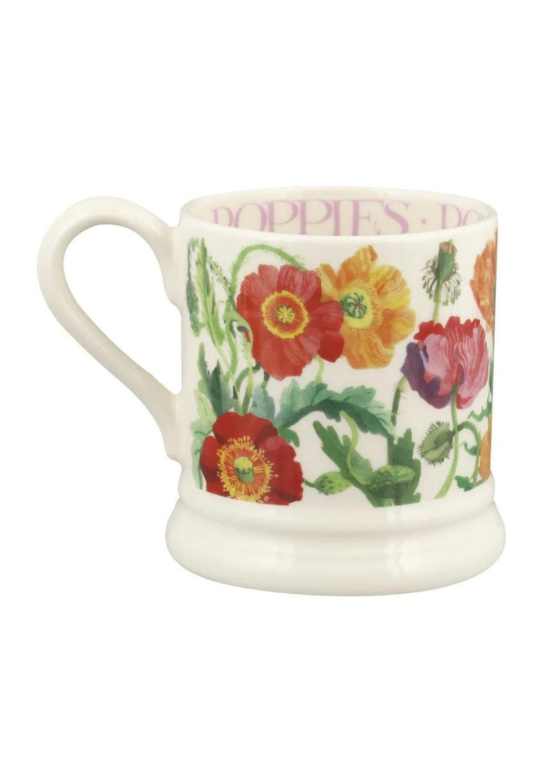 Emma Bridgewater - Half Pint Mug (300ml/1/2pt) - 9.3x8.2cms - Flowers - Poppies