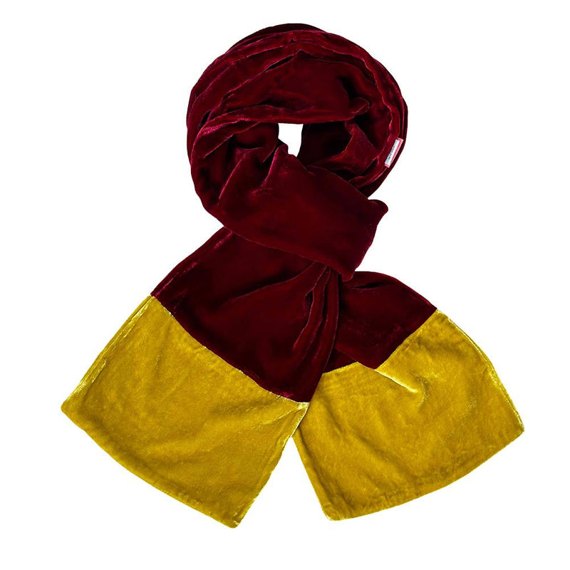 Lua - 2 Tone Velvet Scarf - Contrast Ends - 160x17cms - Various