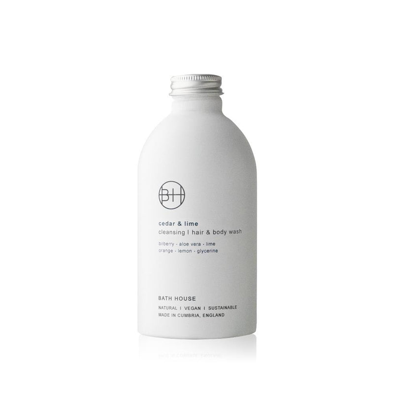 Bath House - Cedar & Lime - Cleansing Hair & Body Wash 300ml