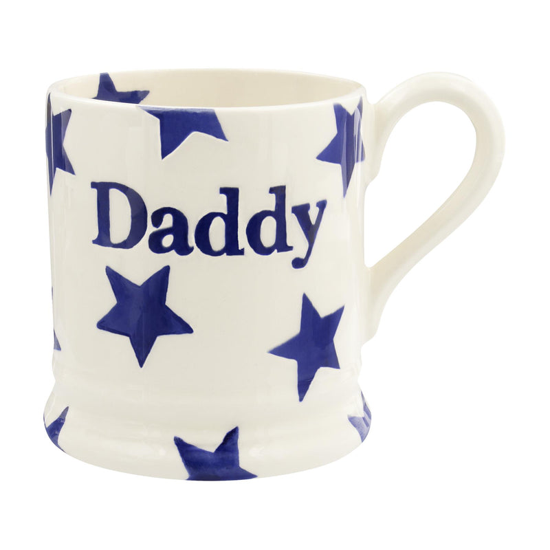 Emma Bridgewater - Half Pint Mug (300ml/1/2pt) - 9.3x8.2cms - Blue Stars - Daddy