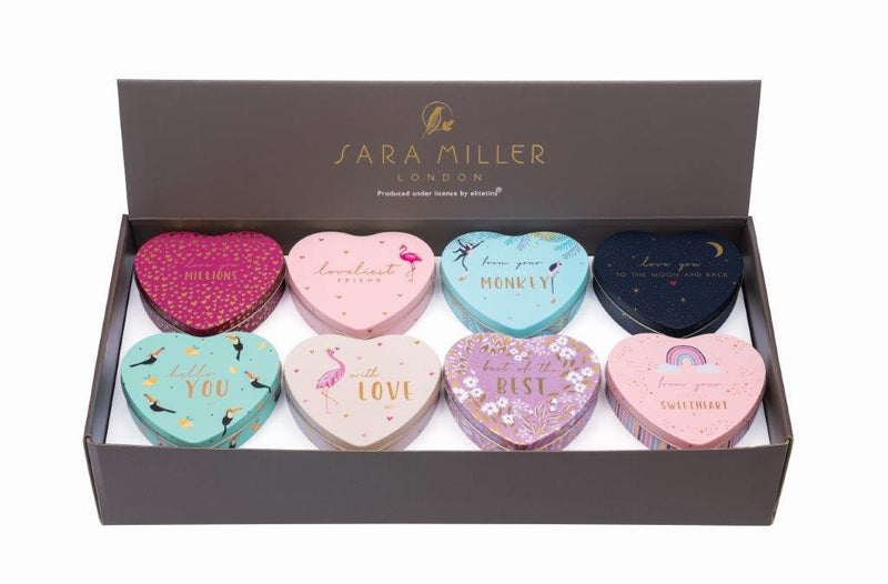 Sara Miller - Little Gestures - Small Heart Tin - 12x11x3cms - Sold Individually