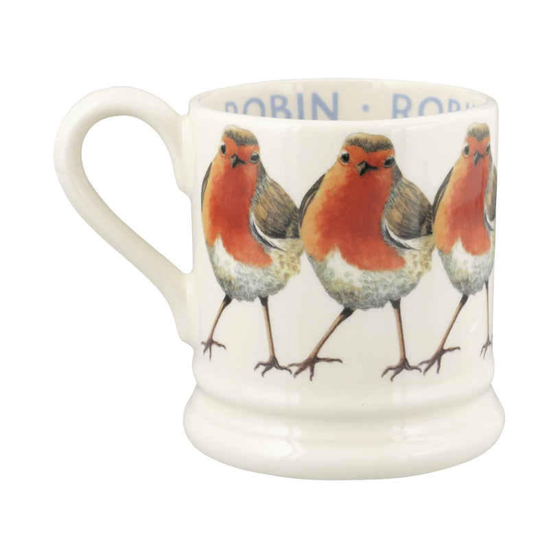 Emma Bridgewater - Half Pint Mug (300ml/1/2pt) - 9.3x8.2cms - Birds - Robins