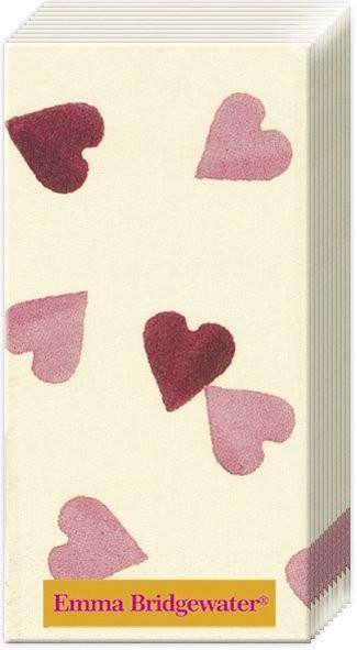 Emma Bridgewater - 10 x Pocket Tissues - Pink Hearts