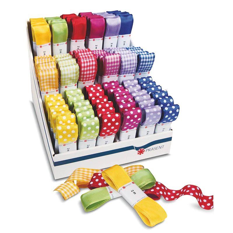 Ribbon  With Wired Edges - 2m x 25mm - Various Colours Available