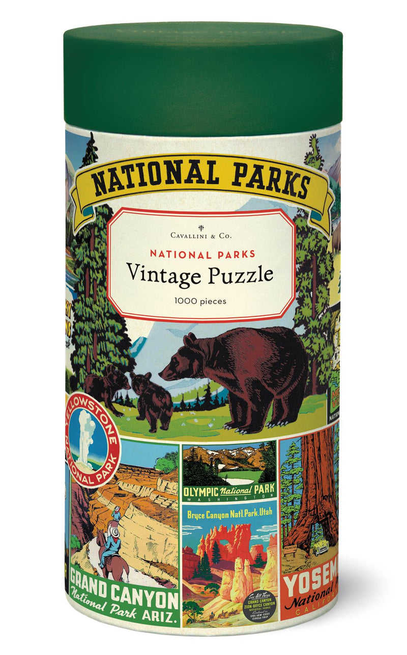 Cavallini - Vintage Jigsaw Puzzle - 1000 Pieces - 55x70cms - National Parks of USA